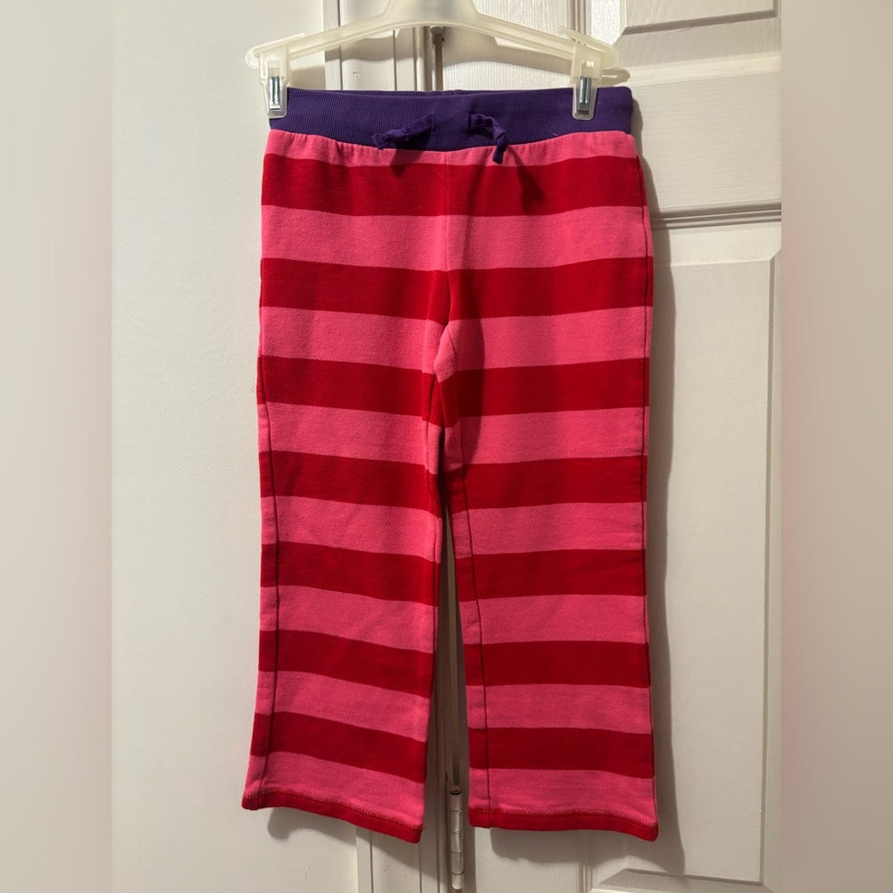 Hanna Anderson size 5 striped cotton cropped pants